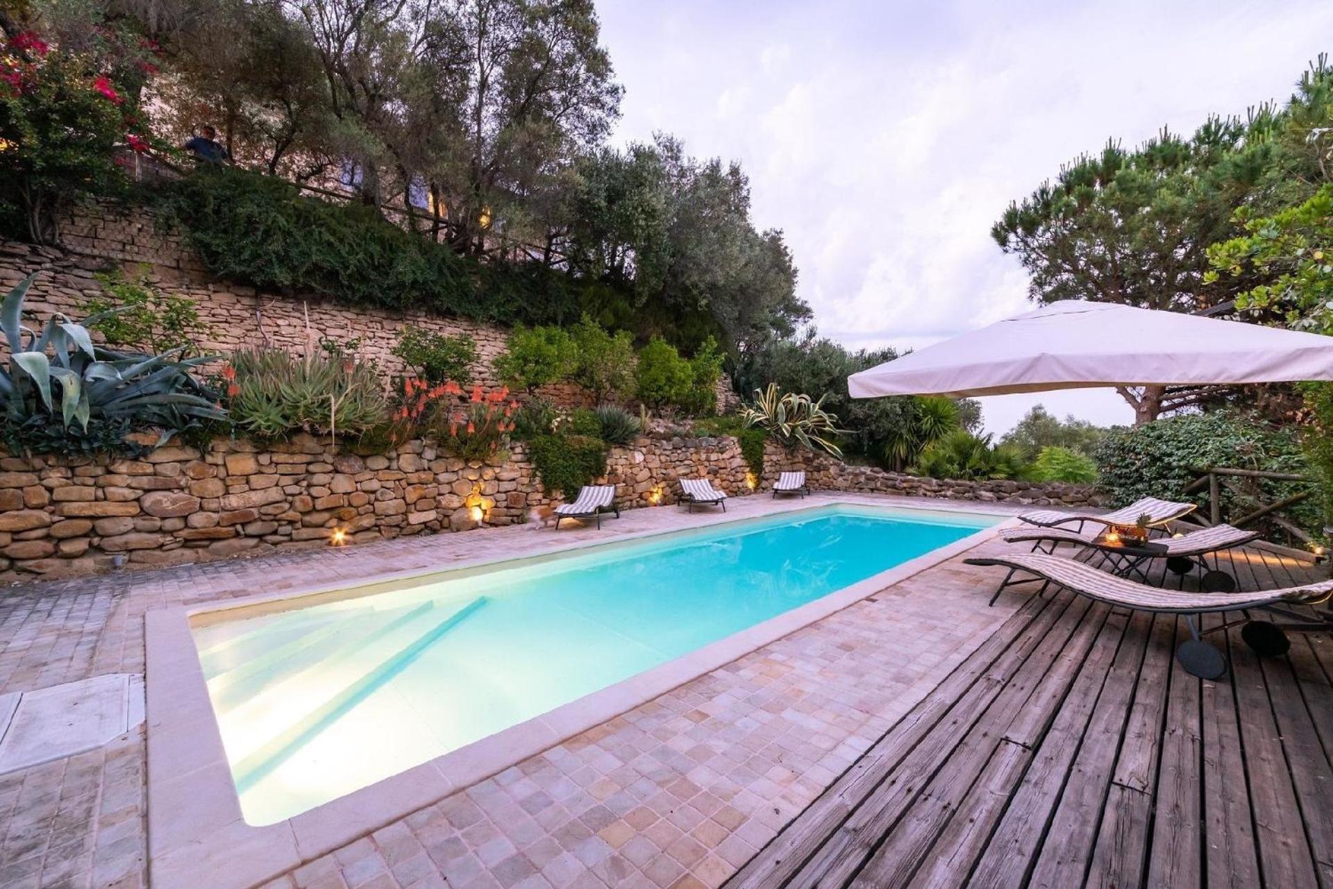 Meernahes Ferienhaus Casa Cantagallo Mit Pool Villa Fermo Dış mekan fotoğraf